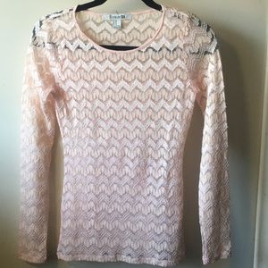 Two Toned Pink sheer top